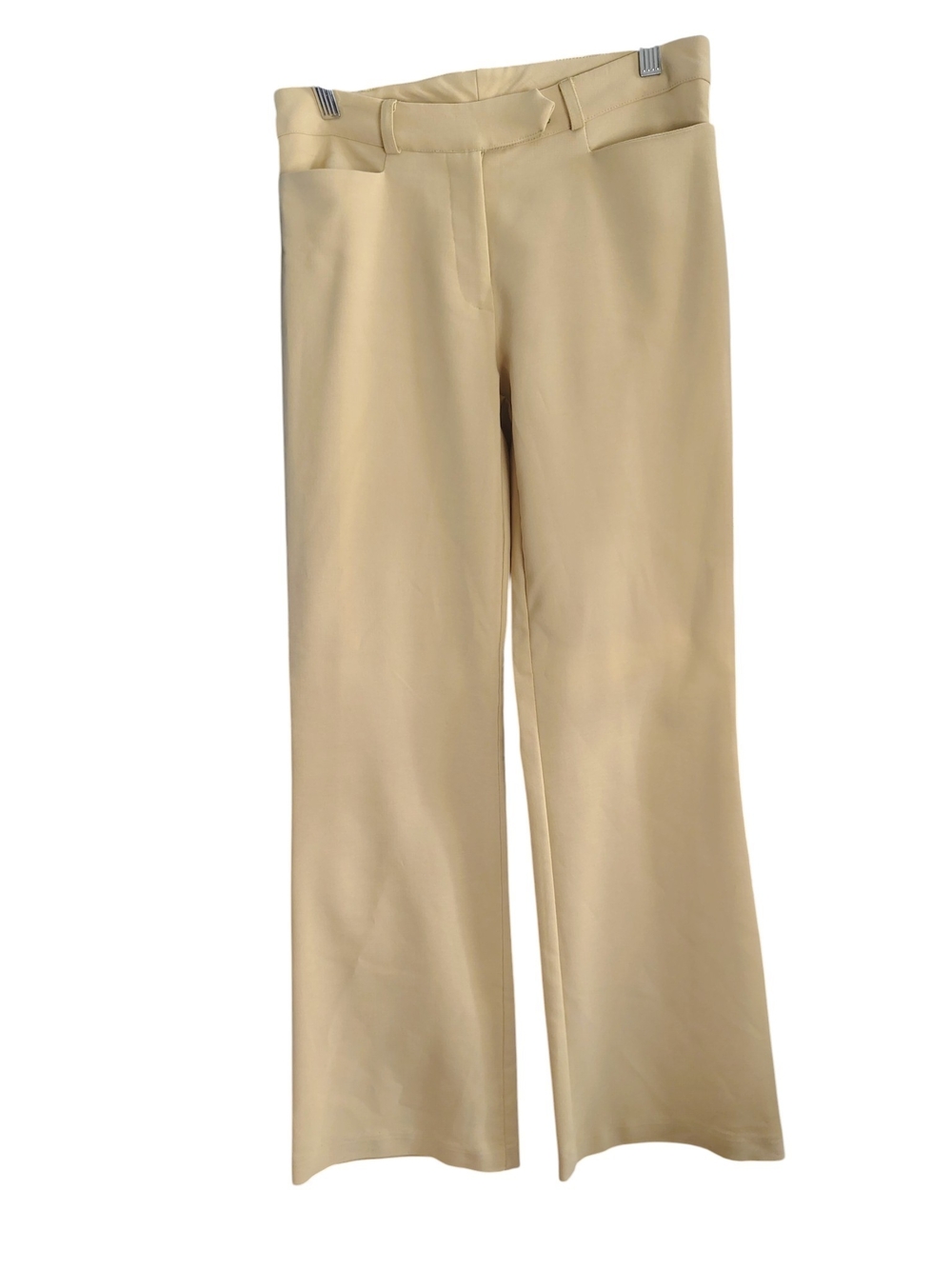 Charlotte Russe Cream Wide-Leg Dress Pants